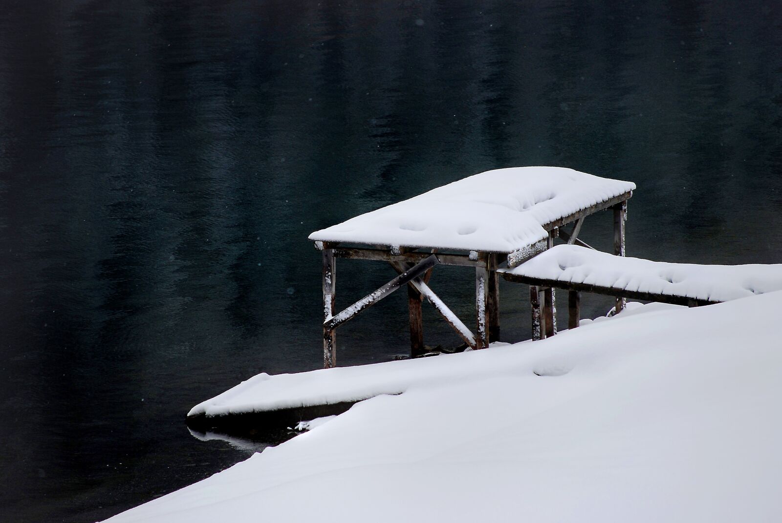 Nikon D80 sample photo. Winter, snow, lake photography