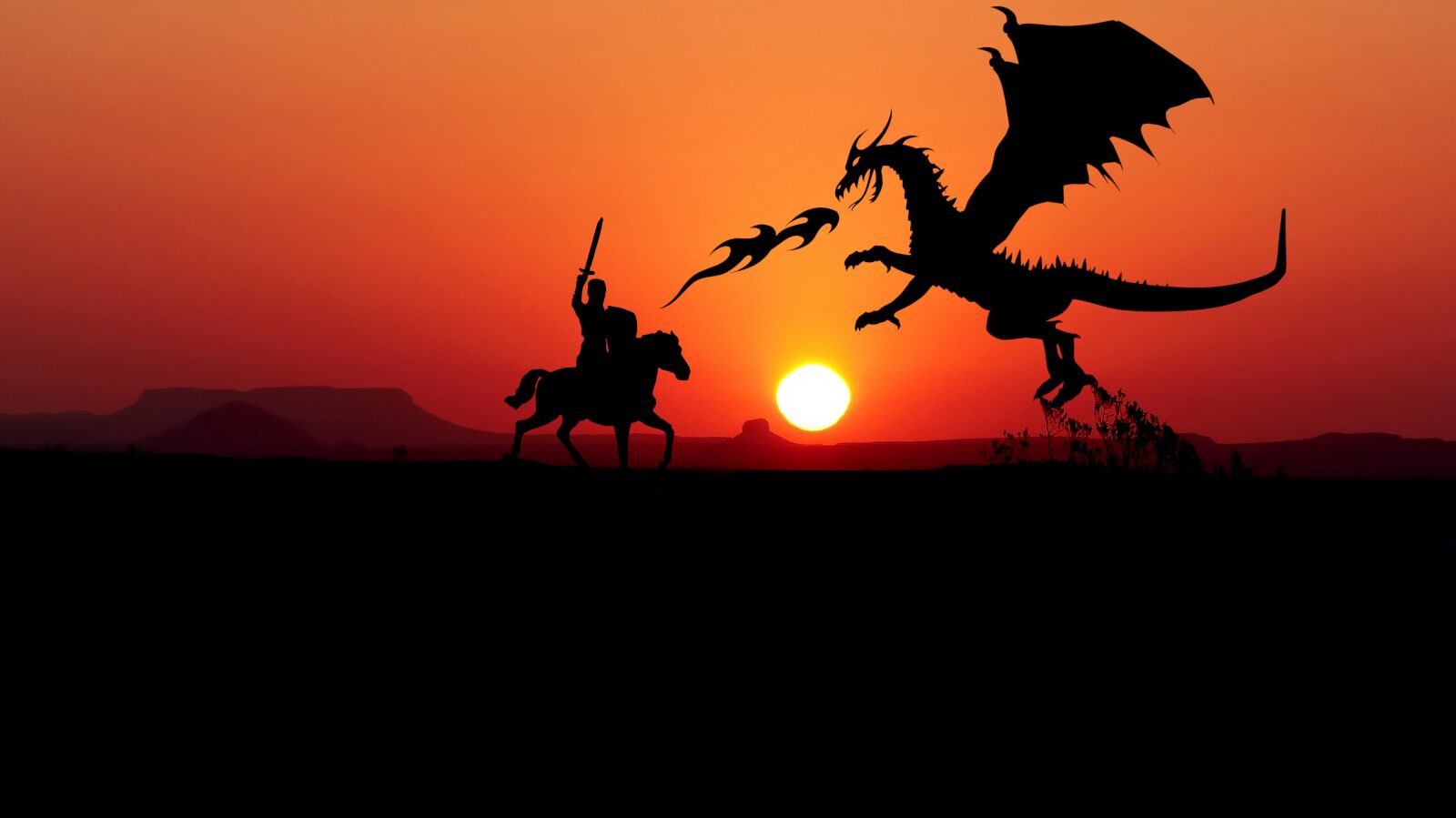 Panasonic Lumix DMC-FZ200 sample photo. Sunset, dragon, knight photography