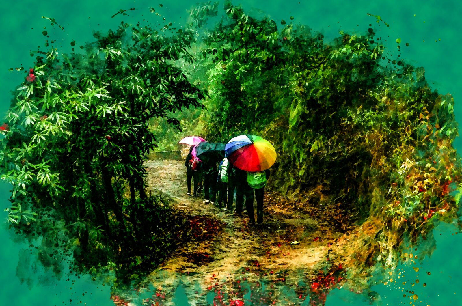 Nikon D7000 sample photo. Art, water color, umbrella photography