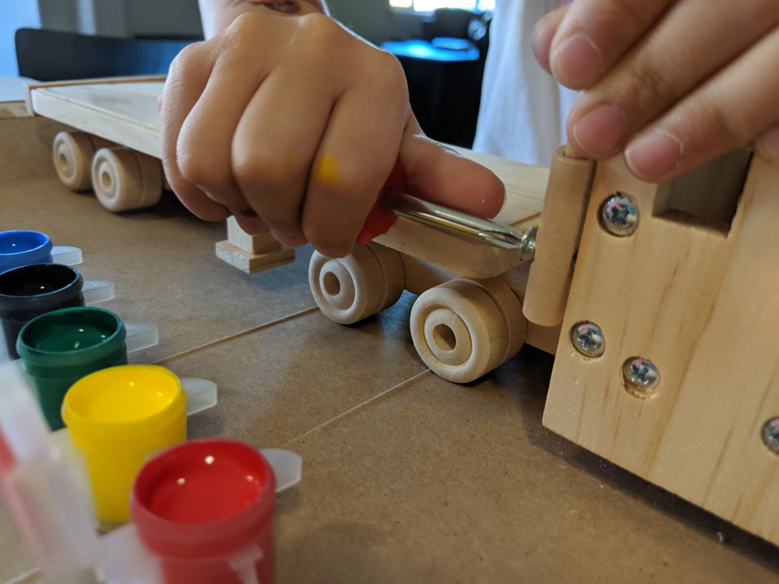 Google Pixel 2 sample photo. Building, child, truck photography