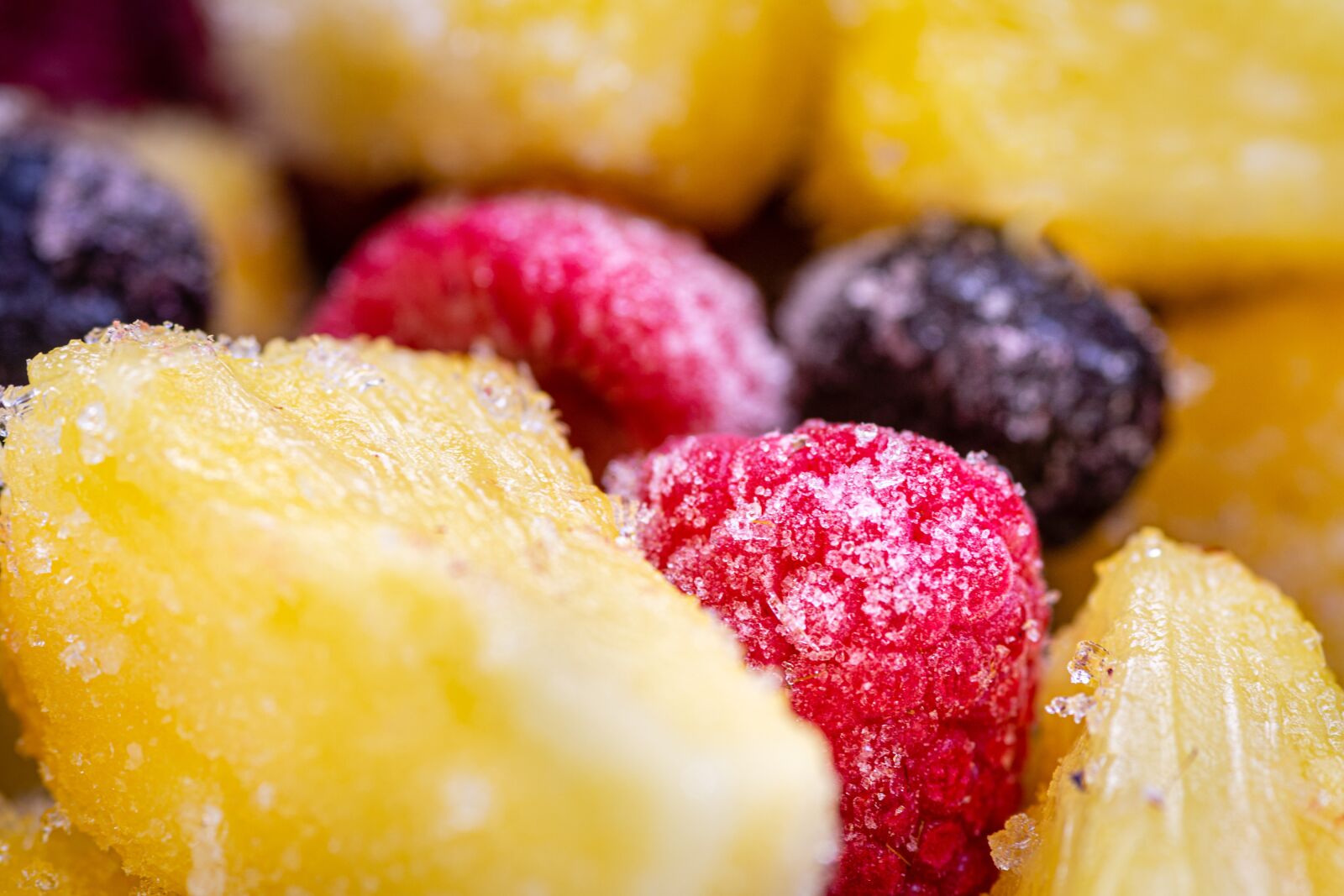 Sony a7 sample photo. Frozen, fruit, ice photography
