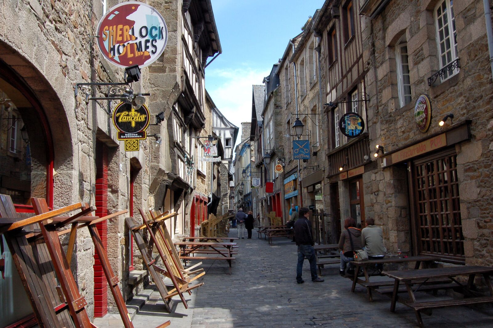 Nikon D50 sample photo. France, brittany, alley photography