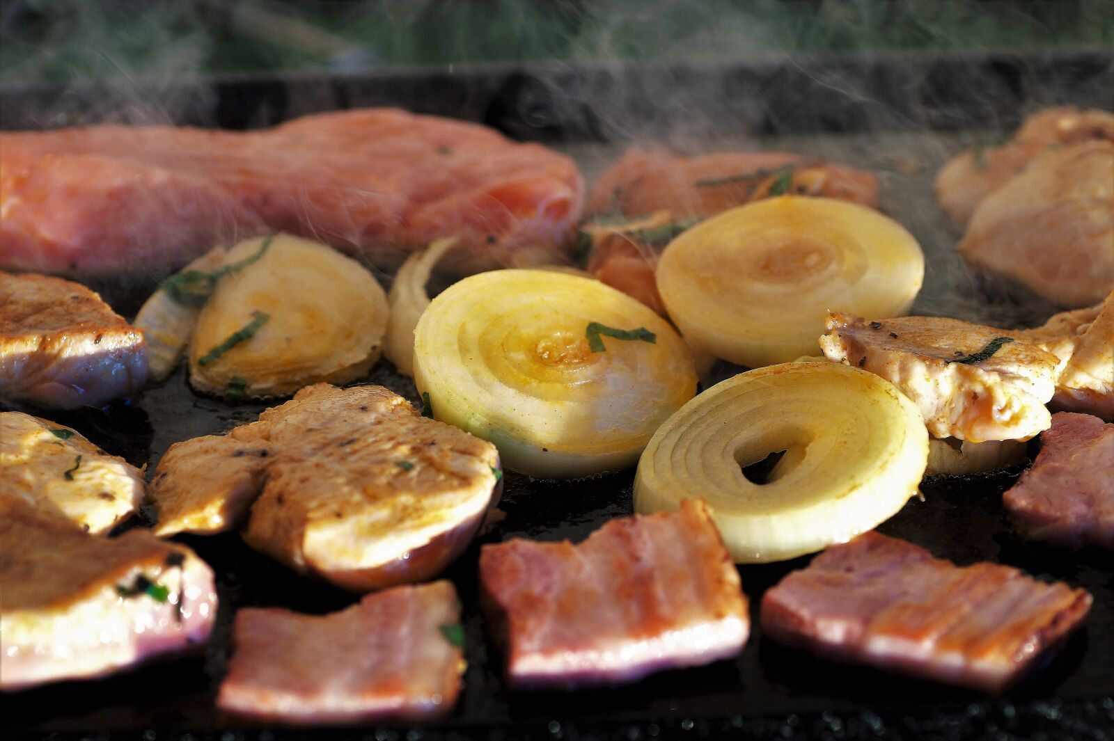 Sony SLT-A58 sample photo. Meat, on the grill photography