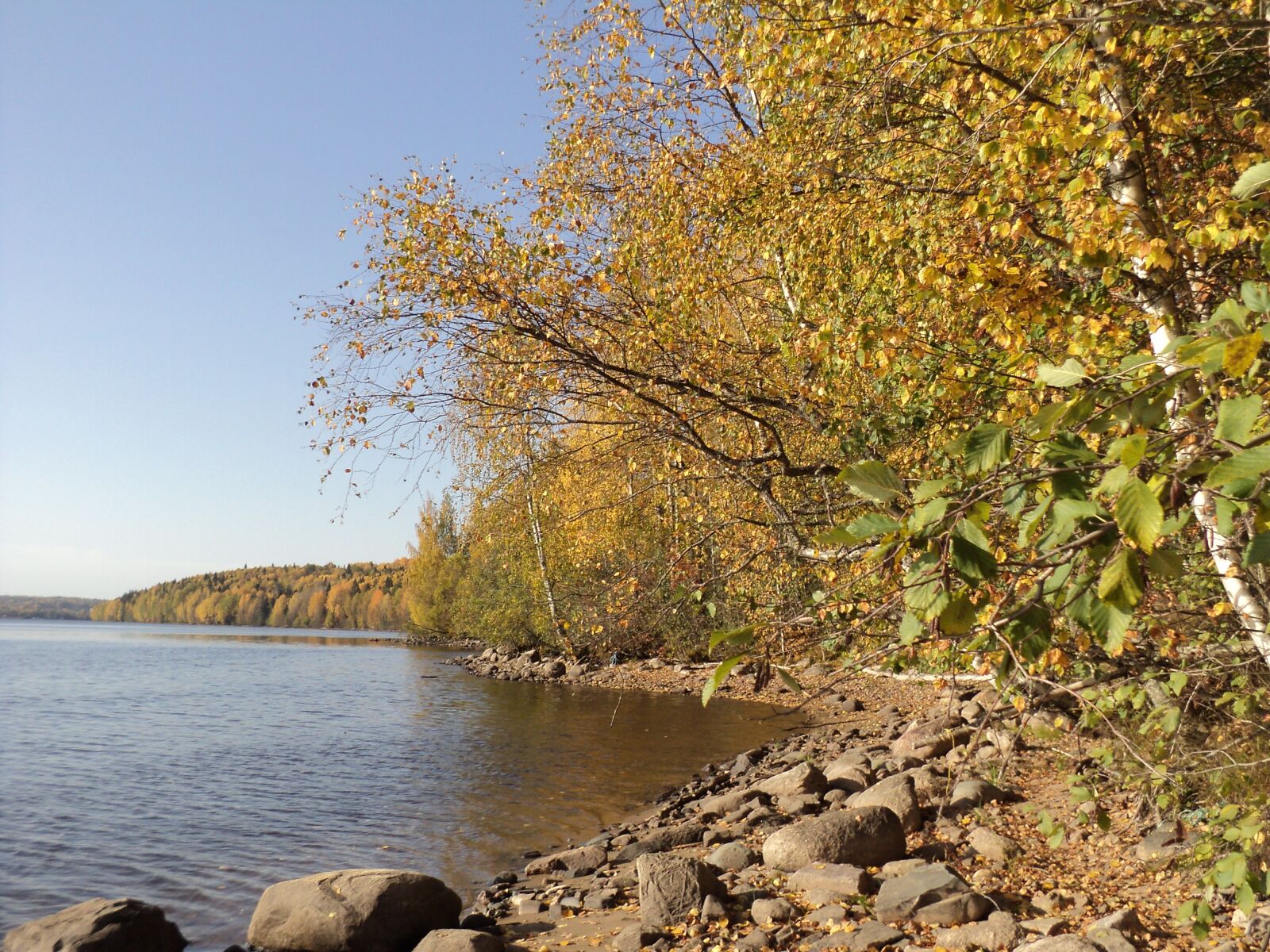 Sony DSC-S2100 sample photo. River, autumn, shore photography