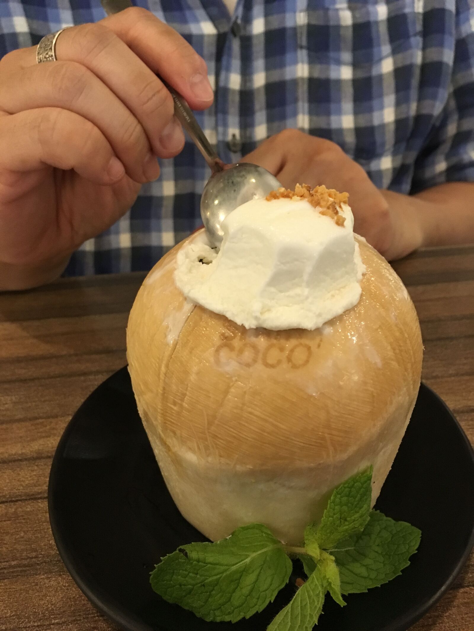 Apple iPhone 6s sample photo. Coconut ice cream, singapore photography