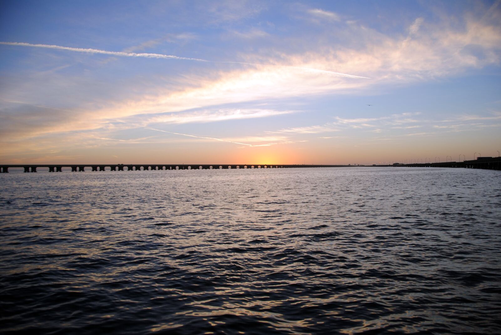 Nikon D3000 sample photo. Sunrise, tampa bay, bridge photography