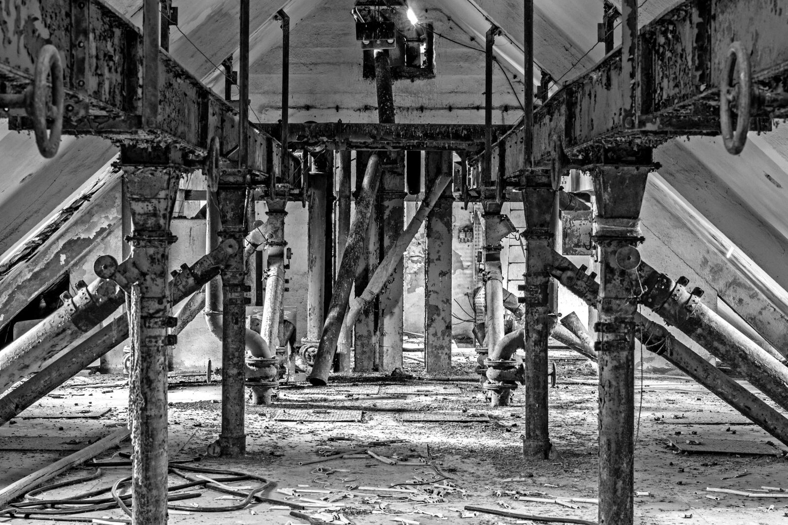 Nikon D3100 sample photo. Attic, old, truss photography