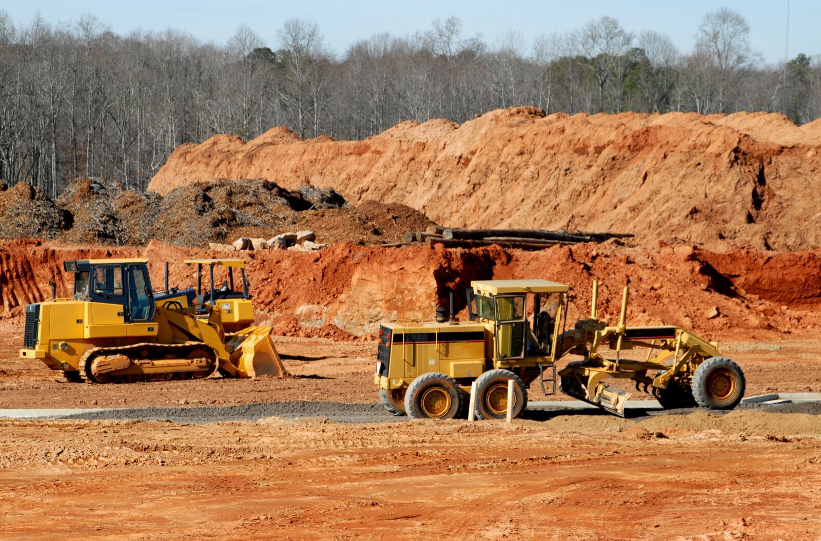 Nikon D200 sample photo. Construction site, heavy equipment photography
