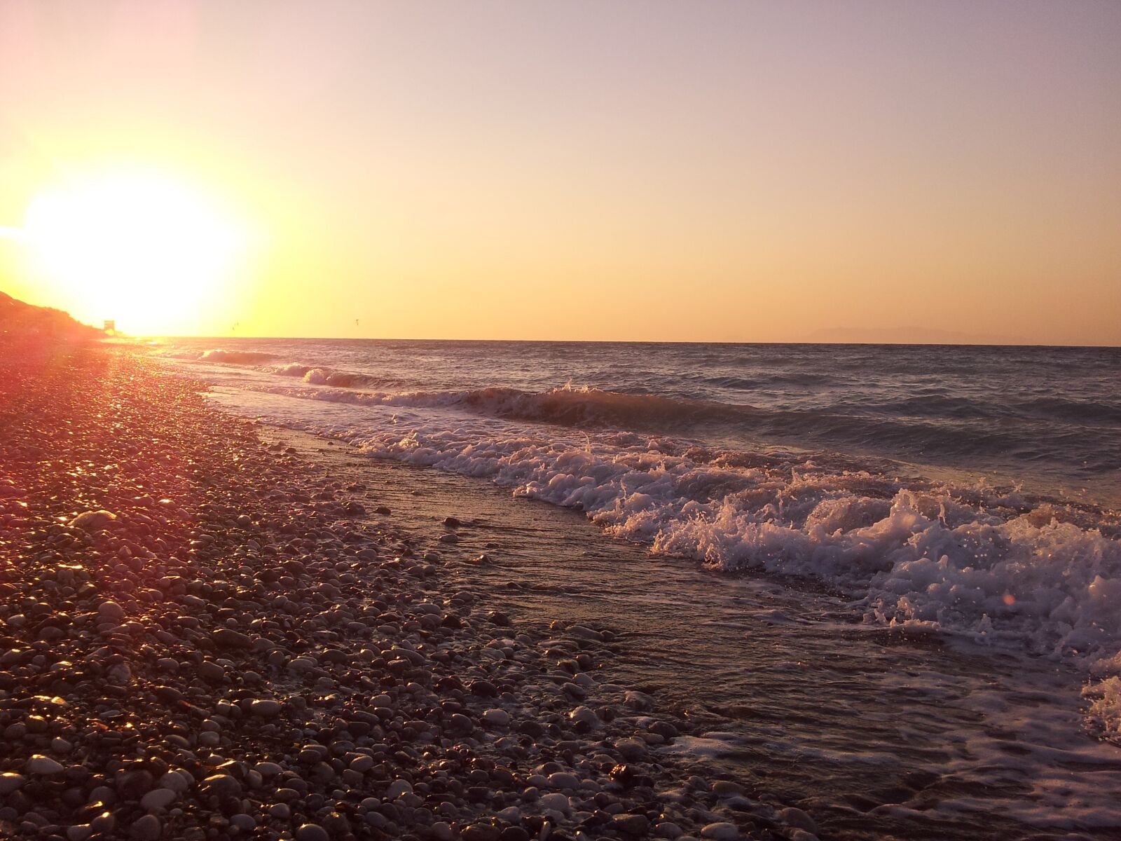 Samsung Galaxy S2 sample photo. Sunset, sun, sea photography