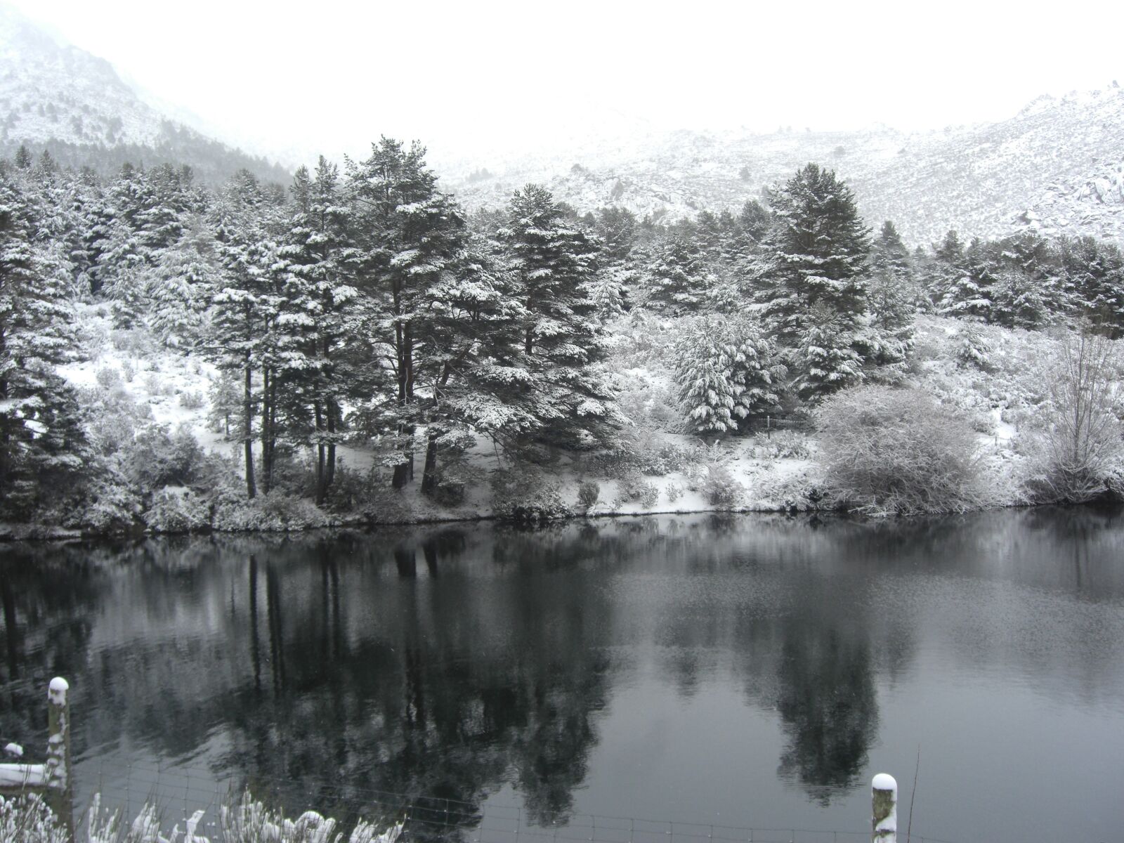 CASIO EX-Z1050 sample photo. Snow, winter, lake photography