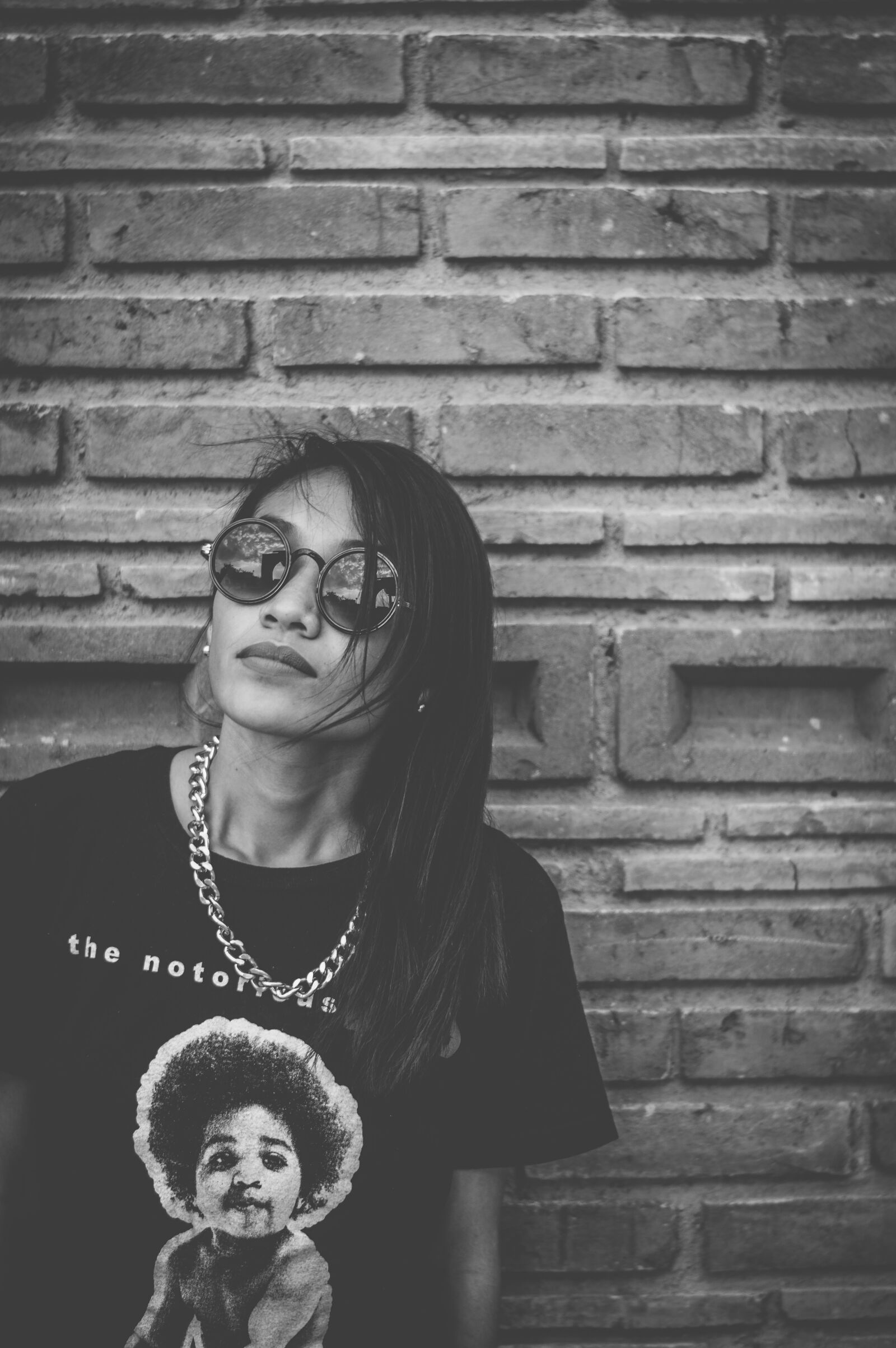 Nikon D3200 sample photo. Brick wall, fashion, necklace photography