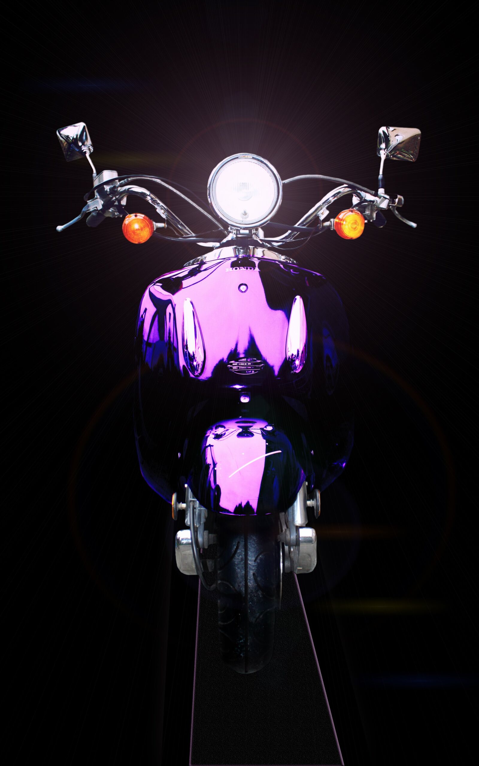 Canon EOS 450D (EOS Rebel XSi / EOS Kiss X2) sample photo. Motorcycle, roller, purple photography