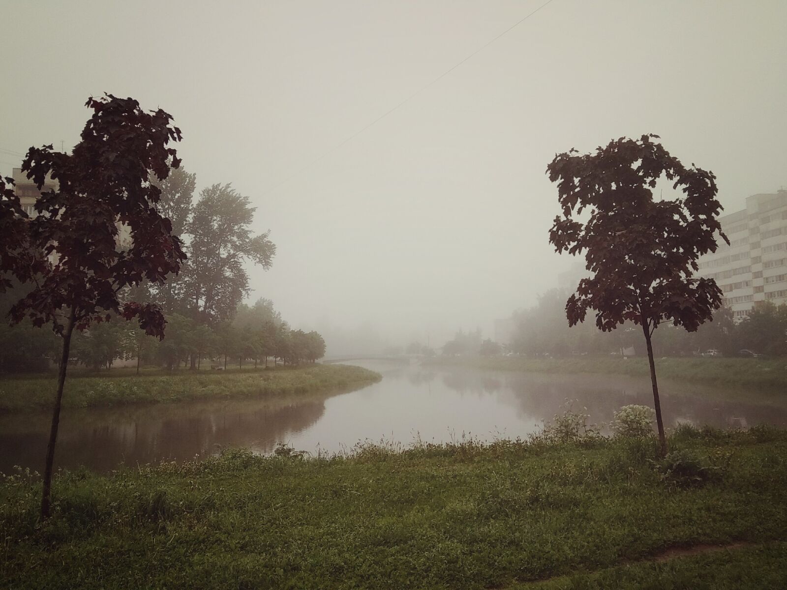 Xiaomi Redmi Note 5A sample photo. Morning, fog, russia photography