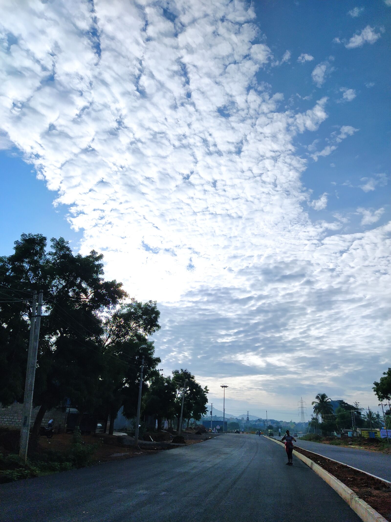 Xiaomi Mi A3 sample photo. Blue sky with white photography
