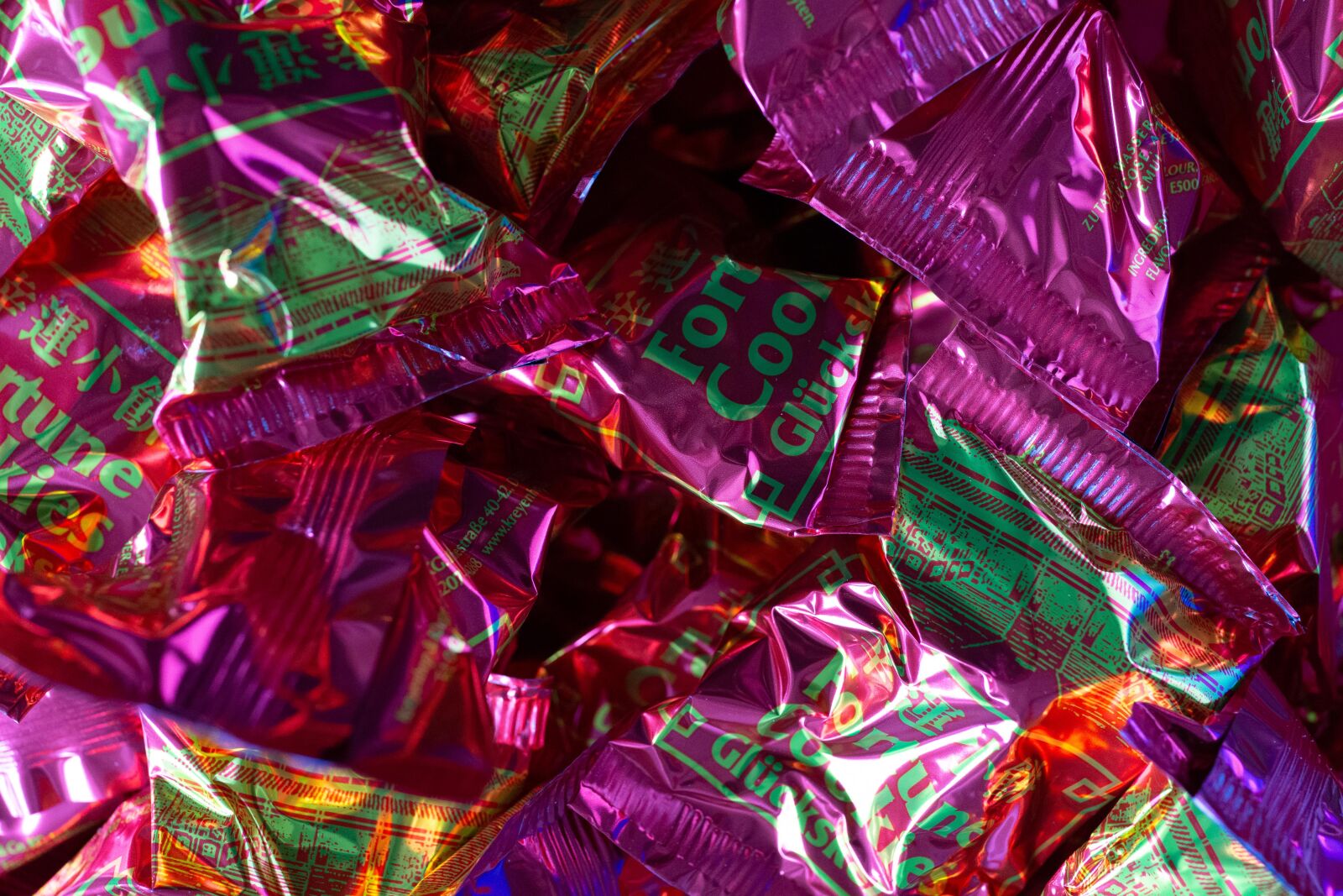 Sony Cyber-shot DSC-RX1 sample photo. Fortune cookies, packaging, purple photography