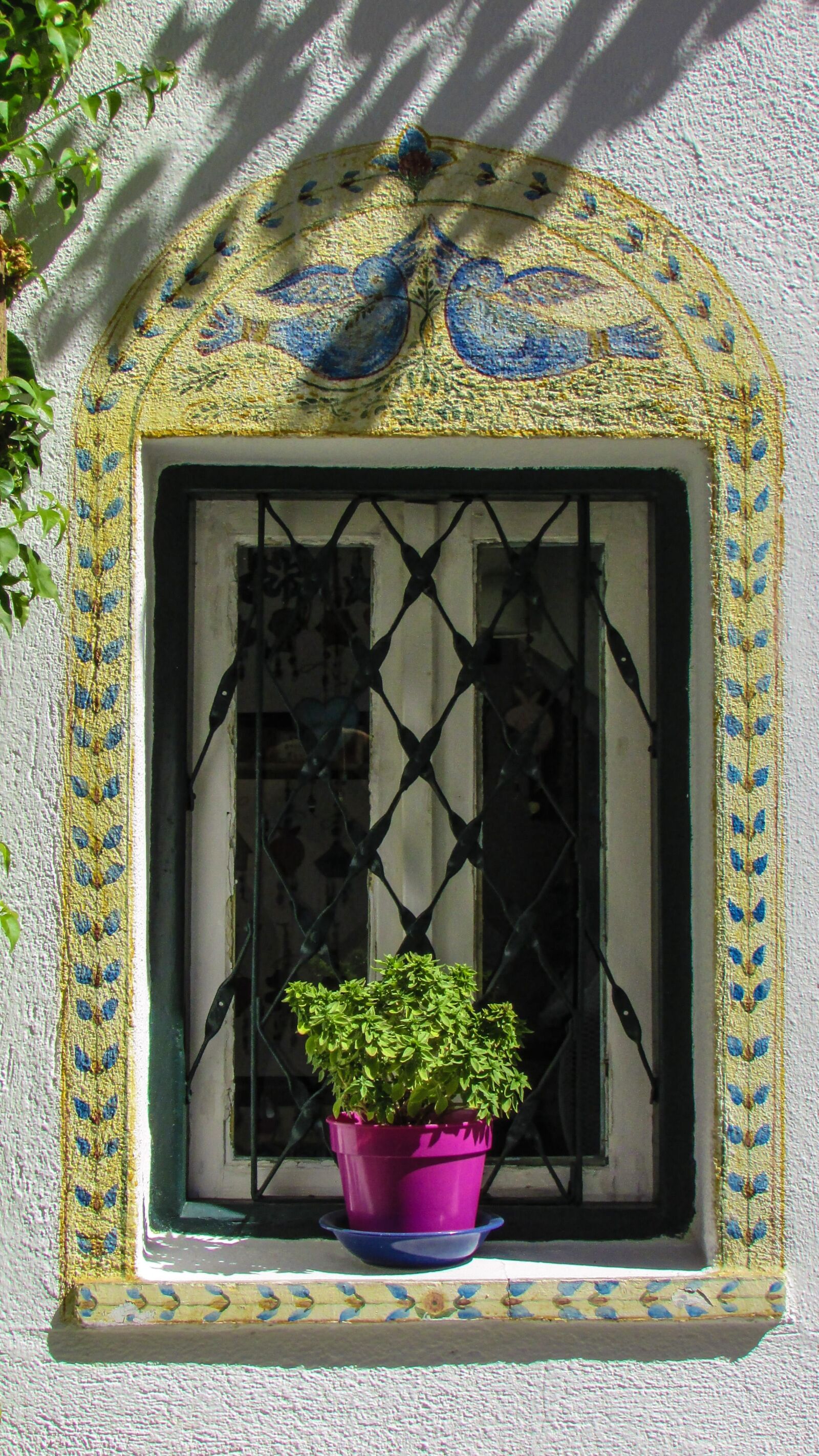 Canon PowerShot SX400 IS sample photo. Window, flower pot, painting photography