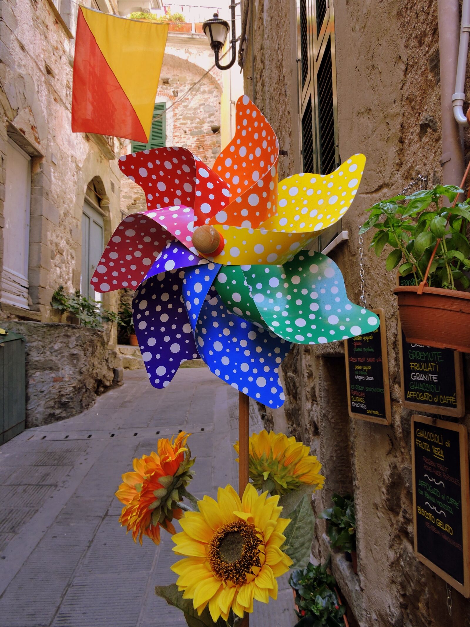 Nikon Coolpix P600 sample photo. Colors, pinwheel, sunflowers photography