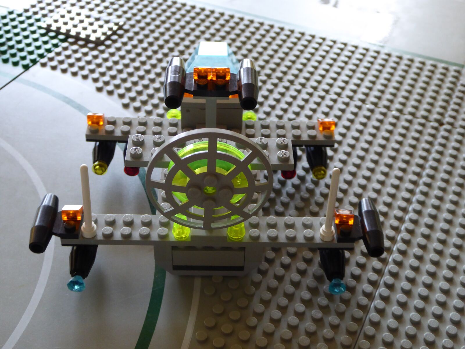 Panasonic DMC-TZ61 sample photo. Lego blocks, assembled, flying photography