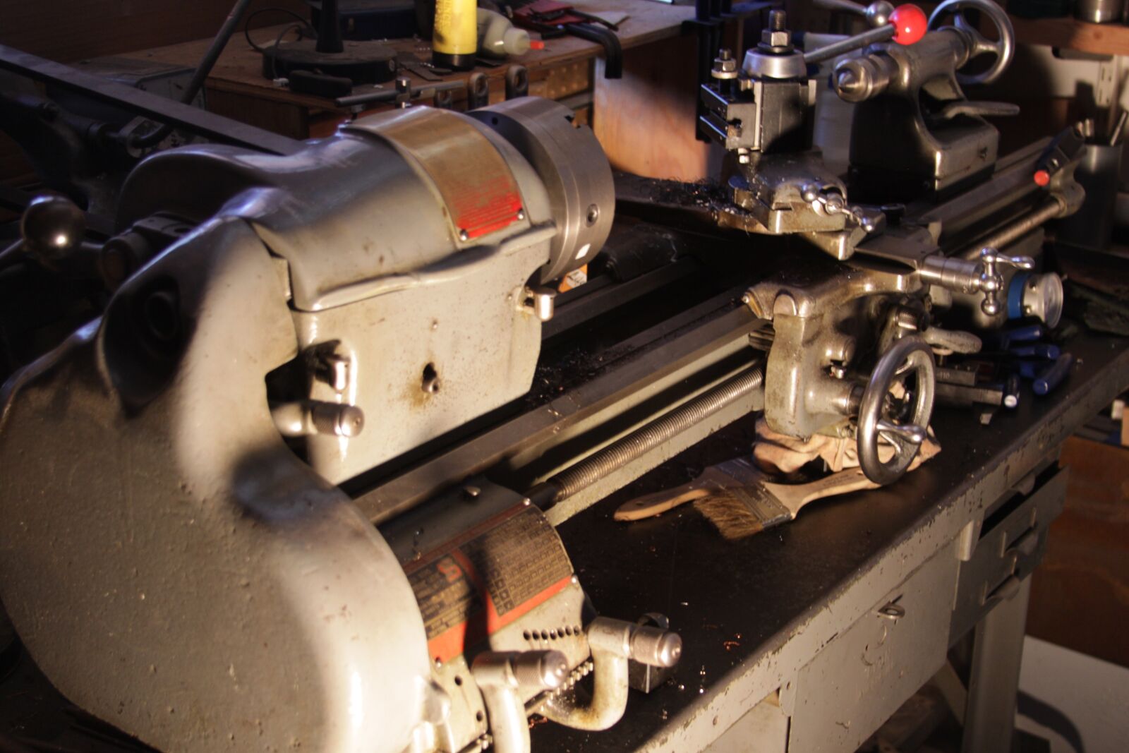 Canon EOS 50D sample photo. South bend lathe, machine photography