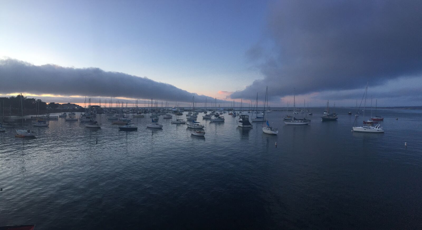iPhone 6 back camera 4.15mm f/2.2 sample photo. Harbor, clouds, dusk photography