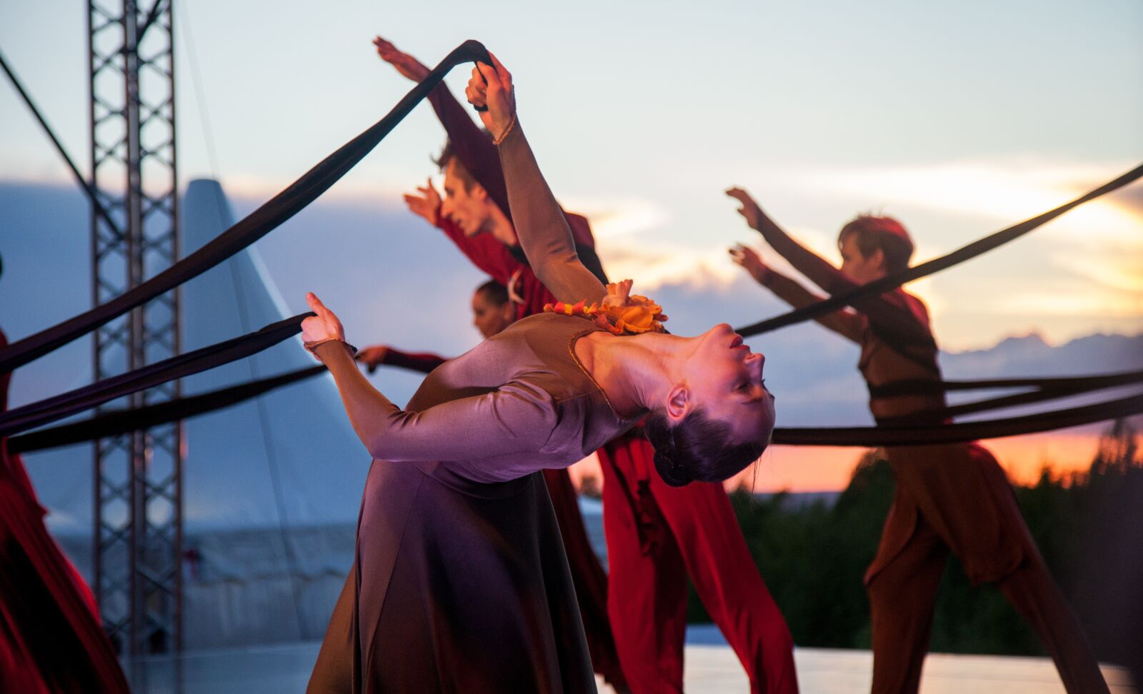 Canon EOS 5D Mark II sample photo. Ballet at sunset, sunset photography