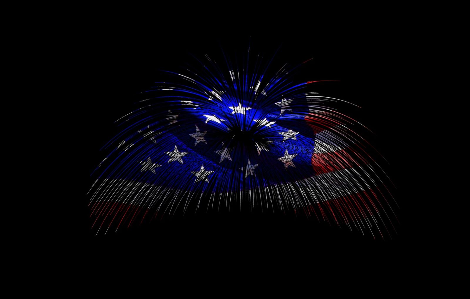 Canon EOS 5D Mark II sample photo. American flag, fireworks, july photography