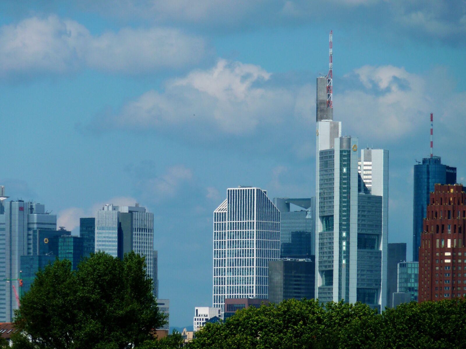 Panasonic DMC-TZ7 sample photo. Skyline, ffm, frankfurt photography