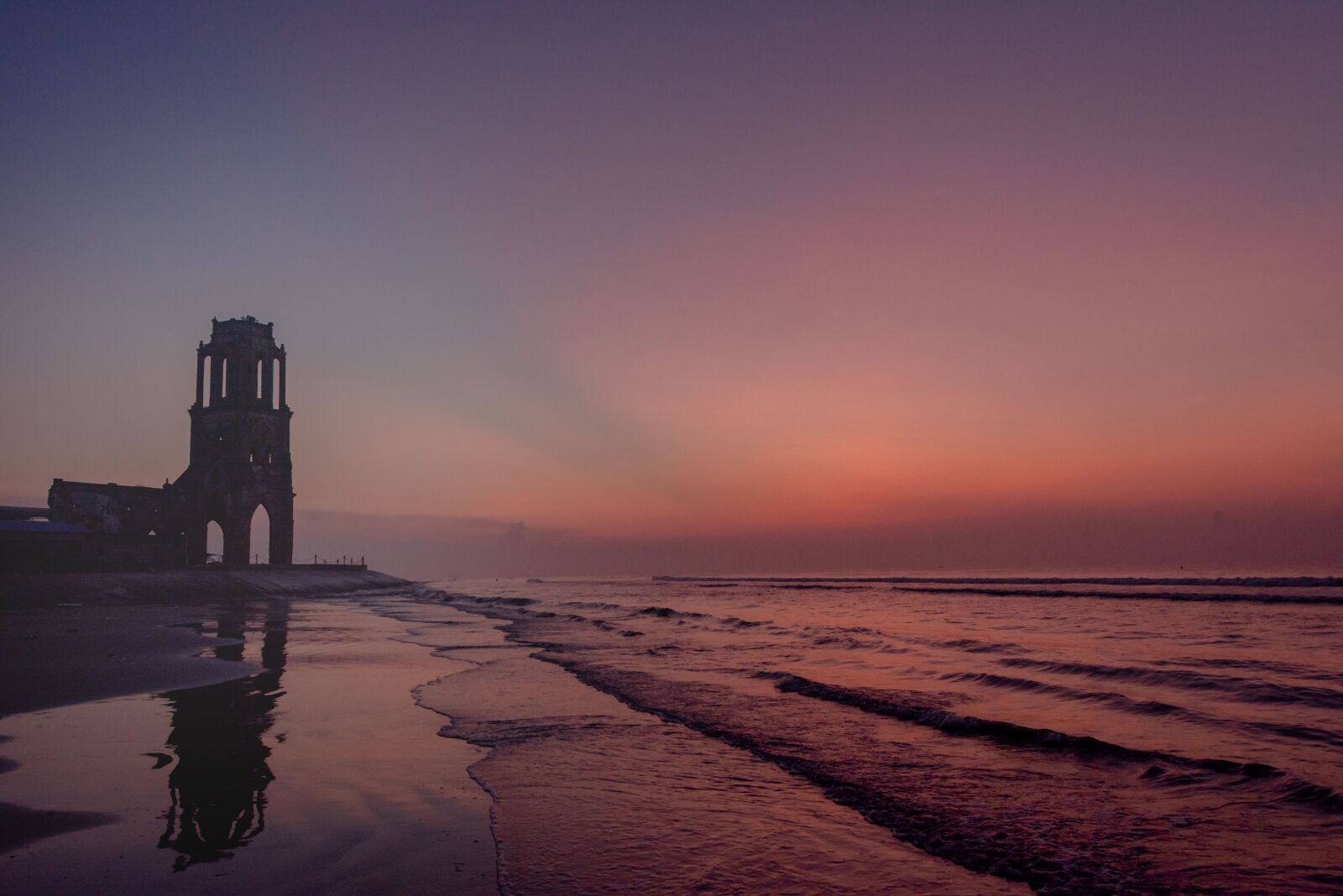 Nikon D7100 sample photo. Dumped church, sea, landscape photography