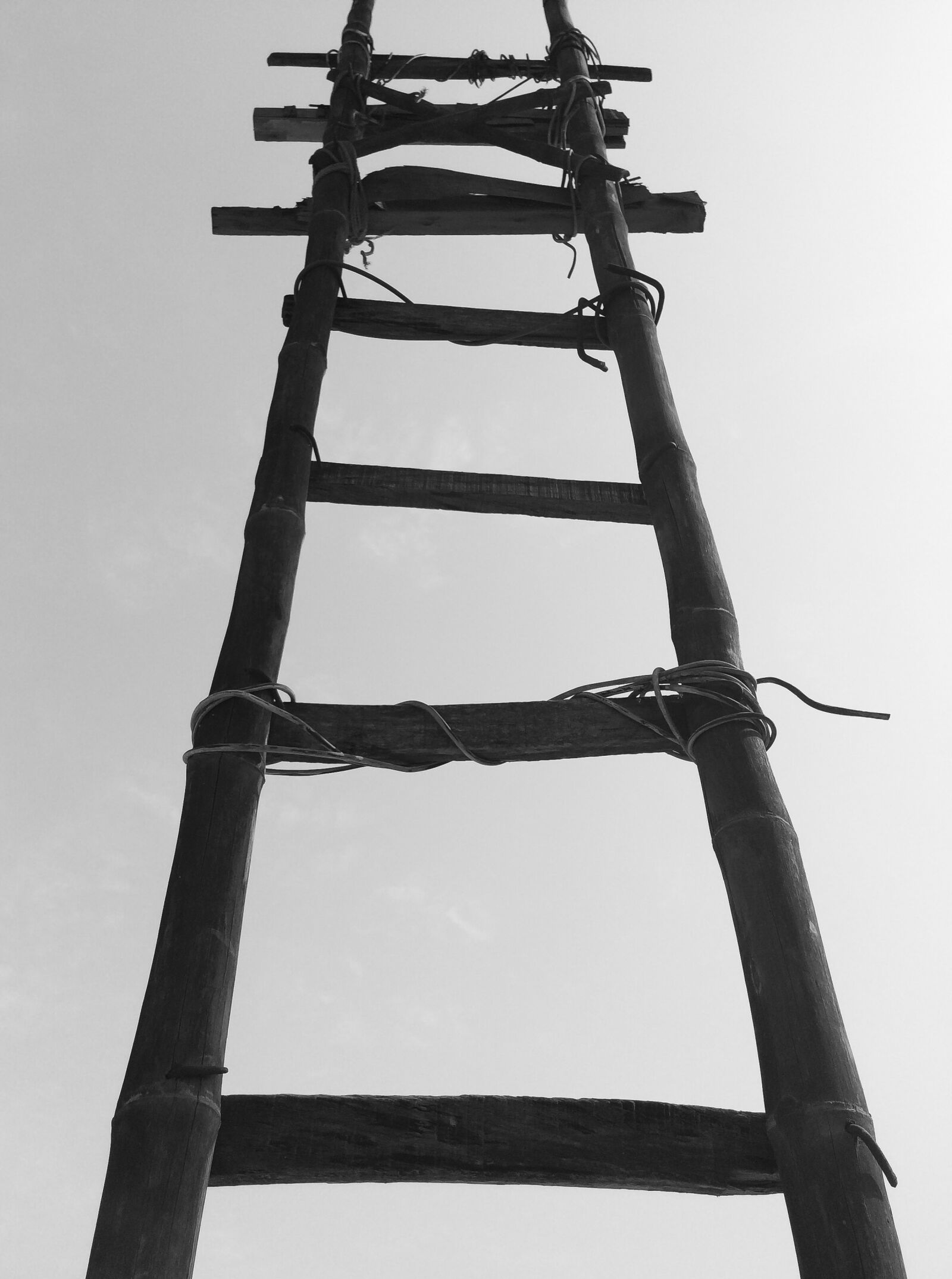Apple iPhone 5s sample photo. Ladder, wood, blackandwhite, old photography