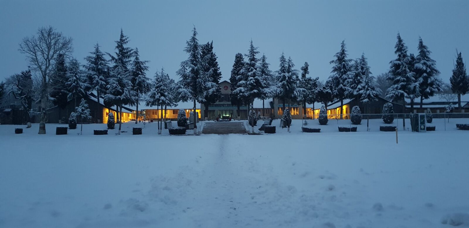 Samsung Galaxy S8+ sample photo. Snow, outdoor, lights photography