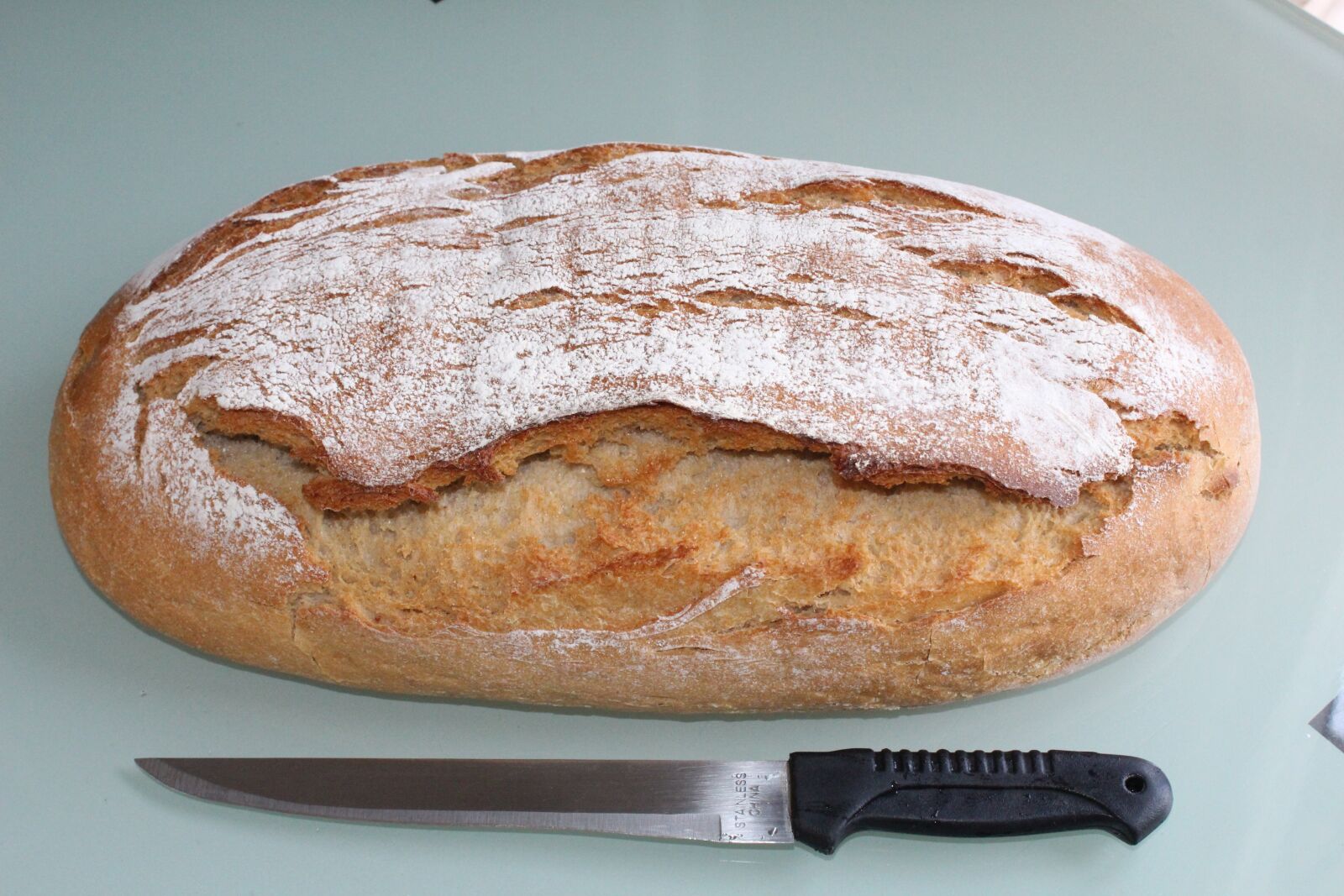 Canon EOS 600D (Rebel EOS T3i / EOS Kiss X5) sample photo. Bread, knife, cutting board photography
