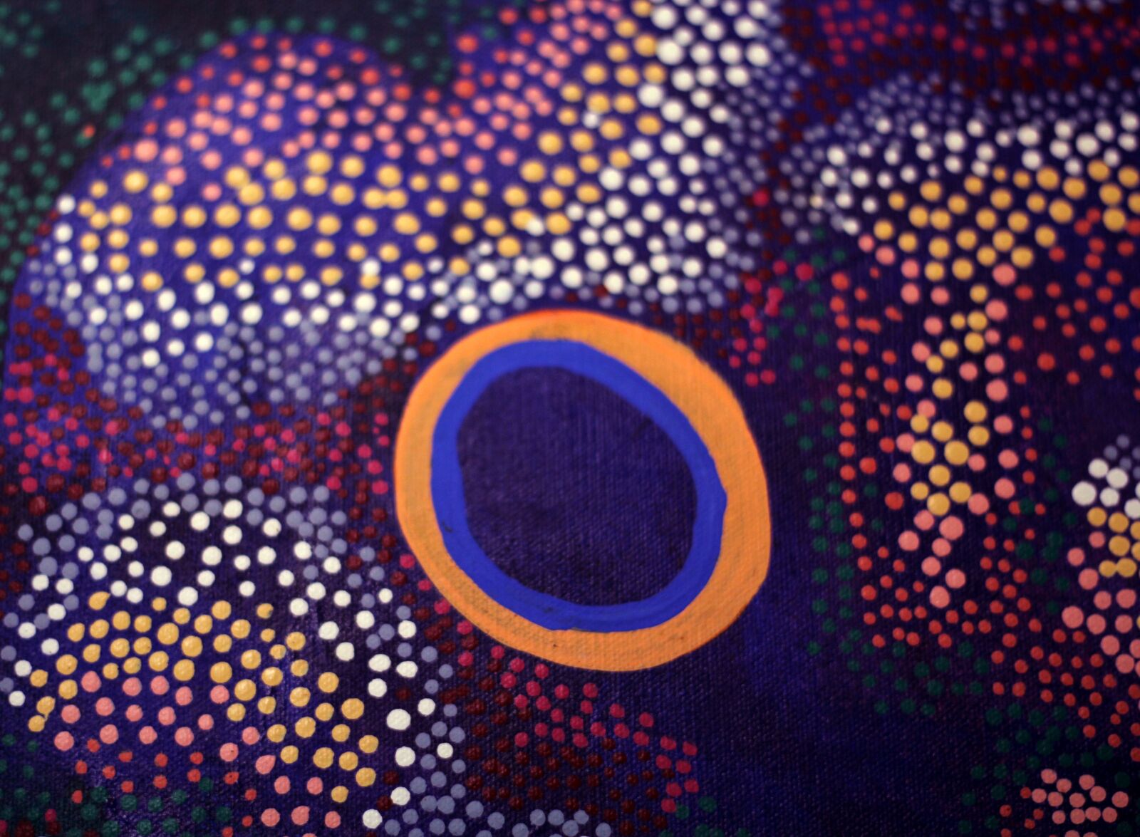 Canon EOS 600D (Rebel EOS T3i / EOS Kiss X5) + Canon EF 50mm F1.8 II sample photo. Aboriginal art, art, dots photography