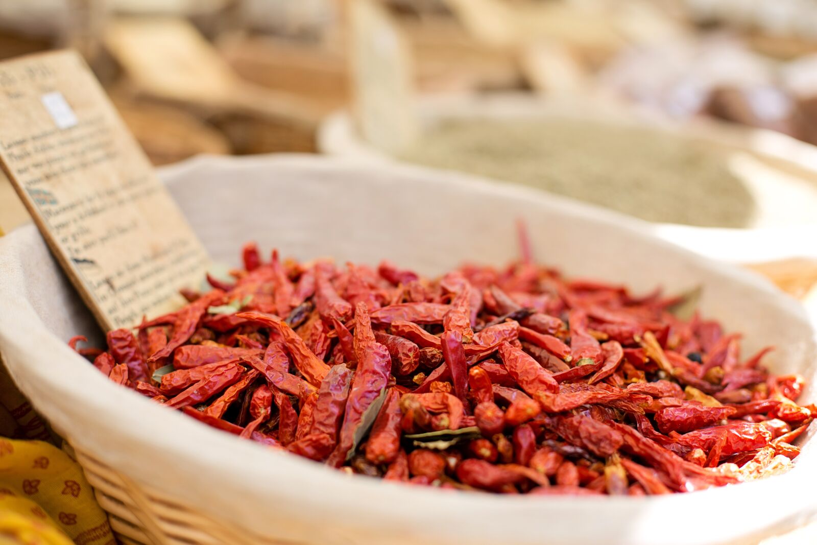 Canon EF 50mm F1.4 USM sample photo. Dried red peppers, farmer's photography