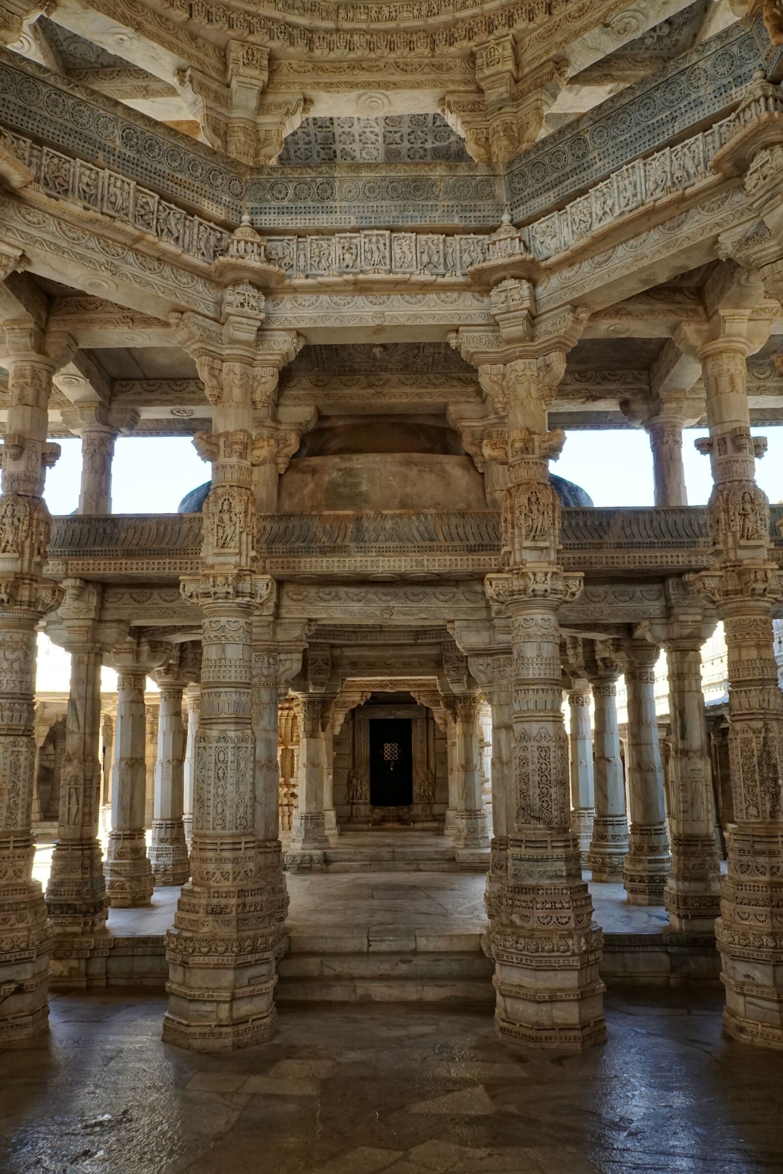 Sony a6000 + Sony E 18-55mm F3.5-5.6 OSS sample photo. Jain temple, chaumukkha mandir photography