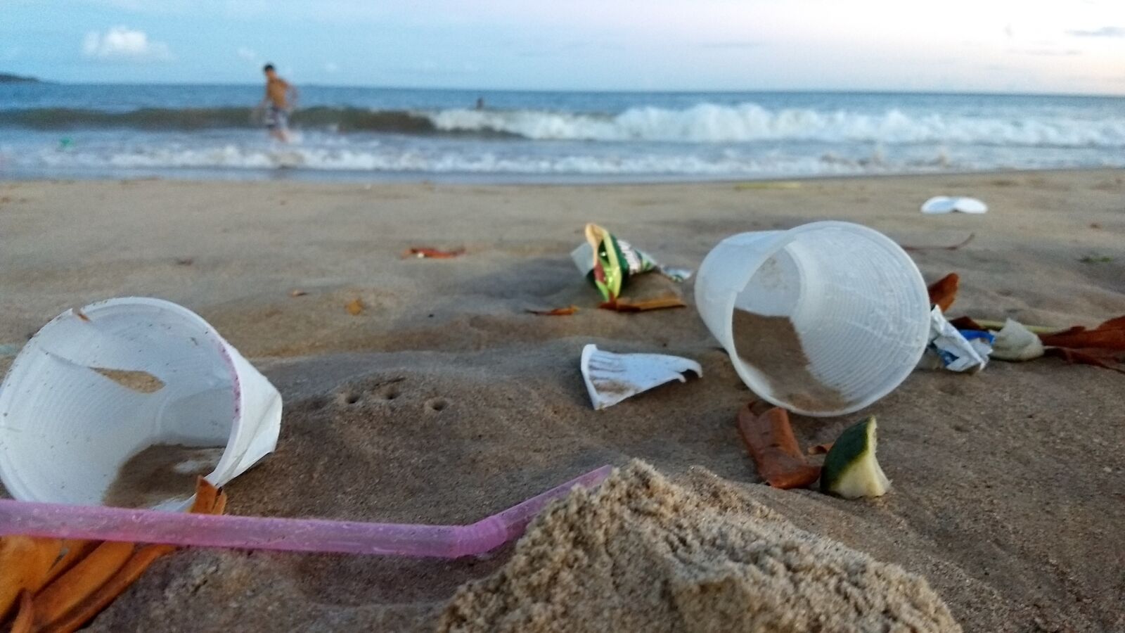 Motorola Moto Z (2) Play sample photo. Trash, dirt, beach photography