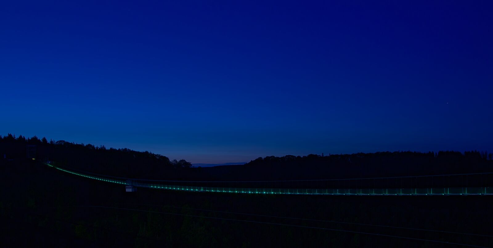 Nikon D3300 sample photo. Blue hour, suspension bridge photography