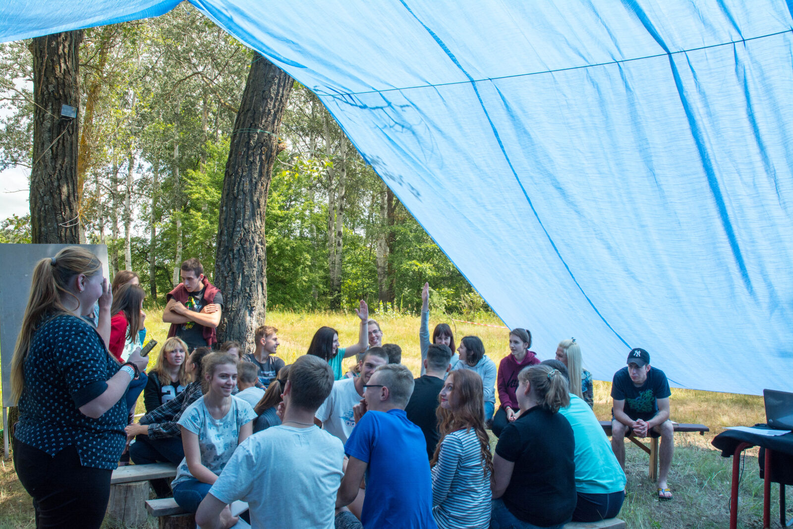 Nikon D7100 sample photo. Camp, dip, forest, pine photography
