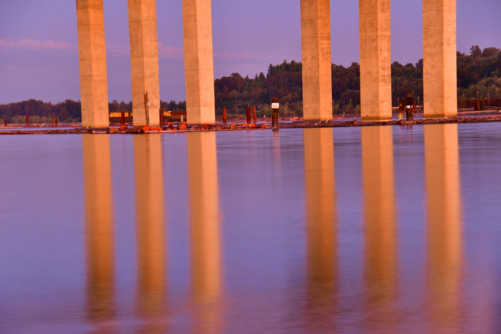 Nikon D7500 sample photo. Bridge pillars, water reflections photography