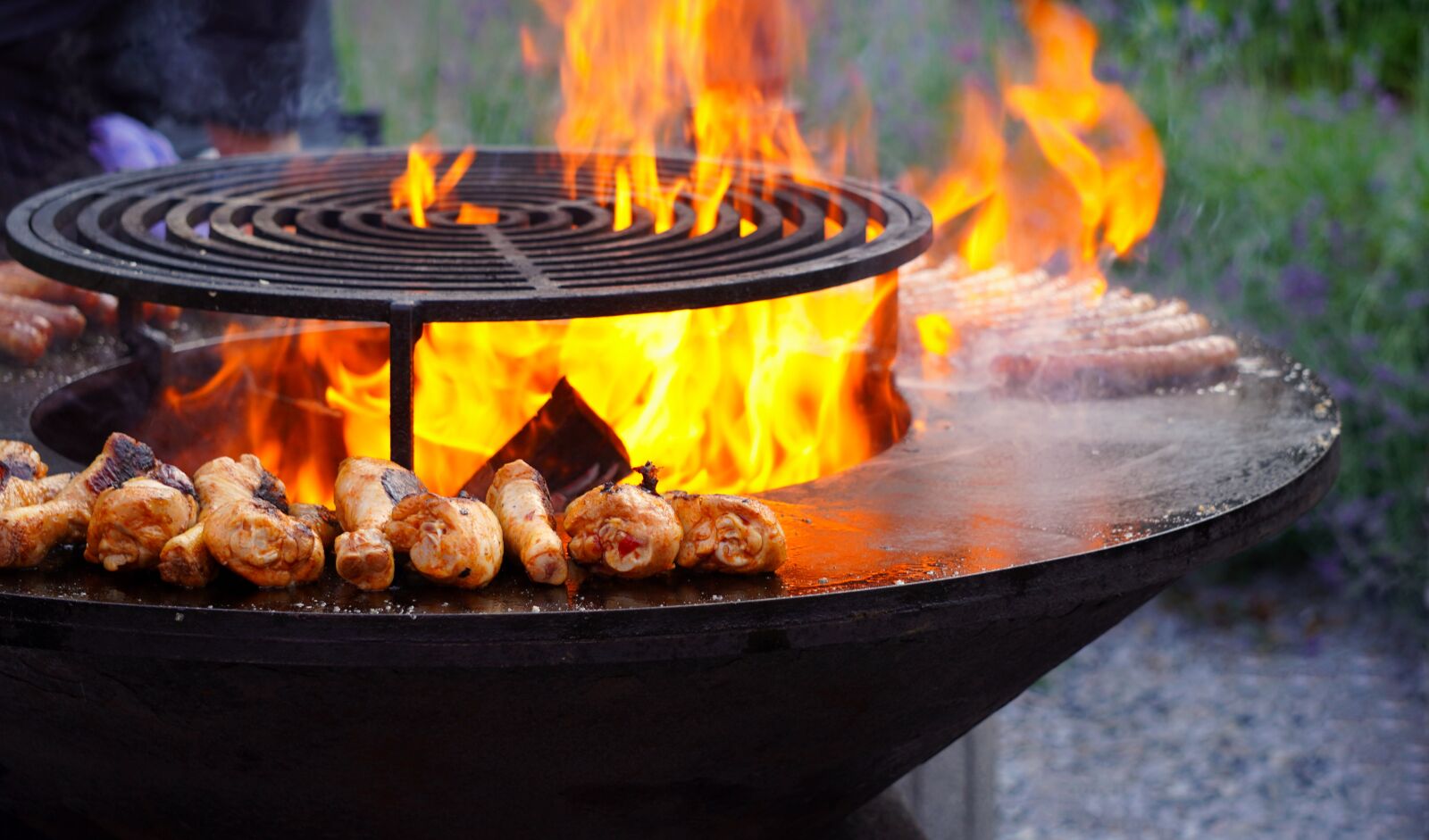 Sony E 55-210mm F4.5-6.3 OSS sample photo. Barbecue, fire, flame photography