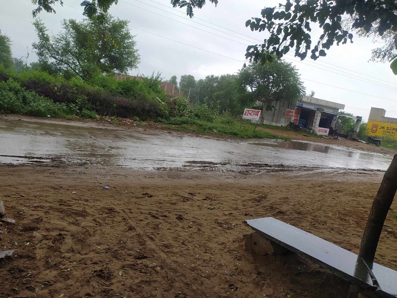 Xiaomi Redmi Note 8 sample photo. Indian village in rain photography