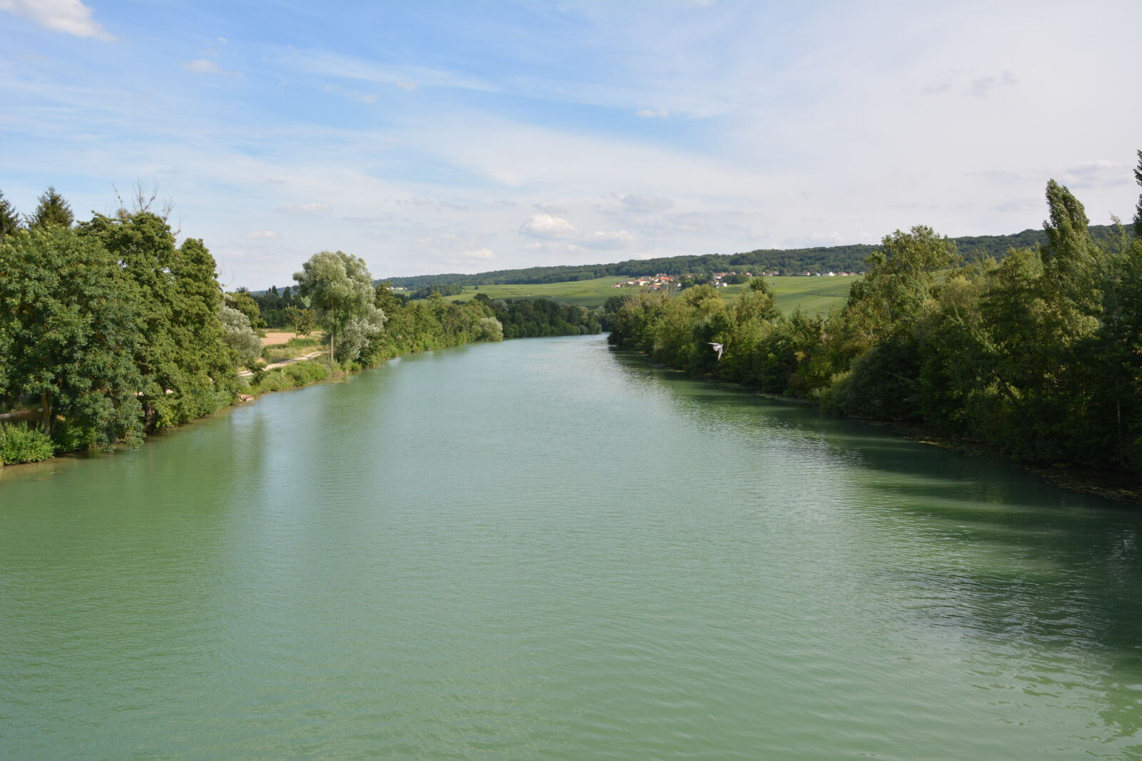 Nikon D5200 sample photo. "Canal, clouds, forest, france" photography