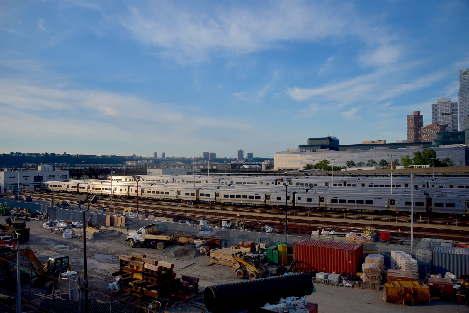 Nikon D3300 sample photo. Train yard, nyc, city photography