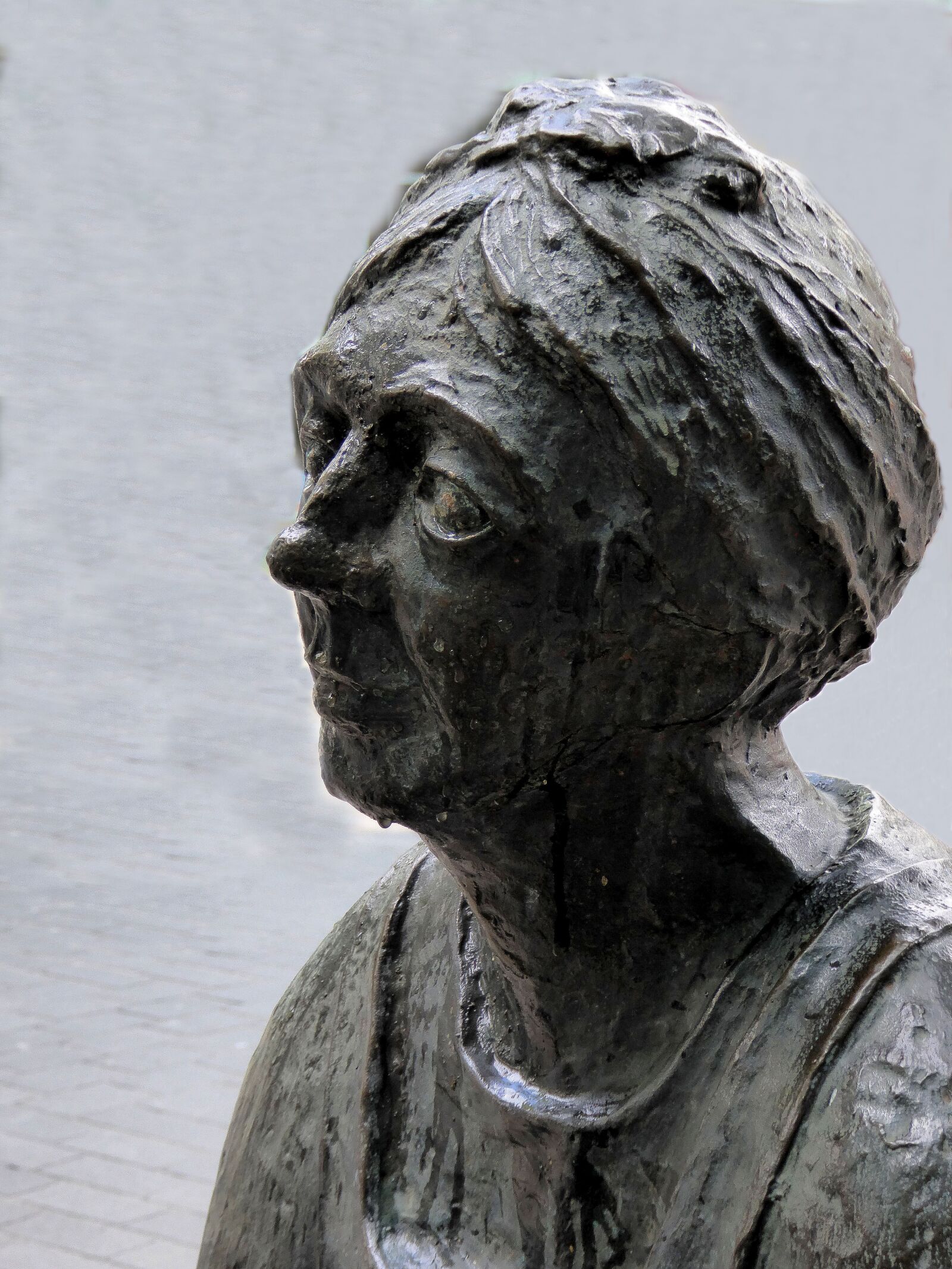 Panasonic DMC-TZ61 sample photo. Stone sculpture, grey, bust photography
