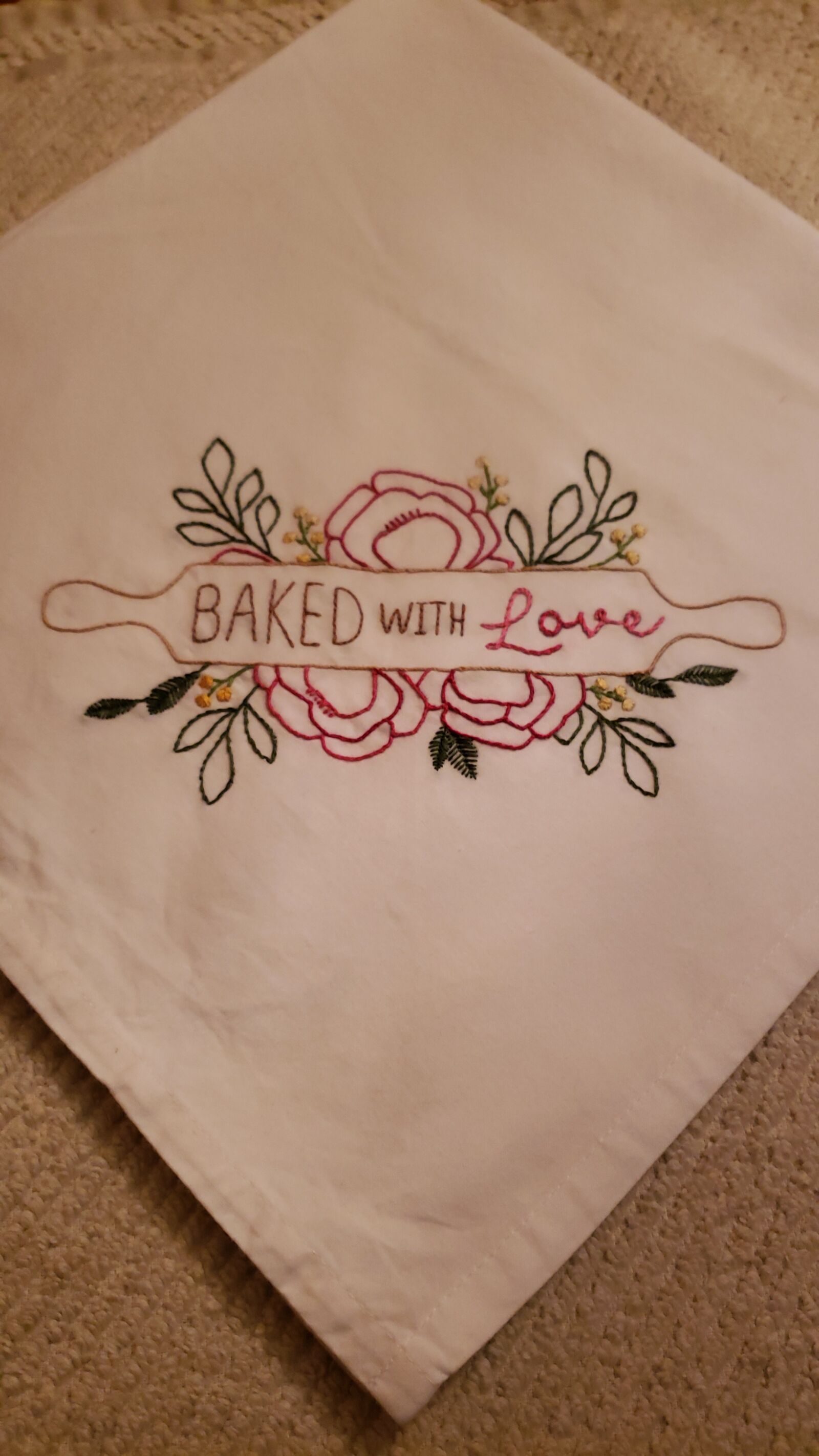 Samsung Galaxy S9+ sample photo. Baking, embroidery, linen photography