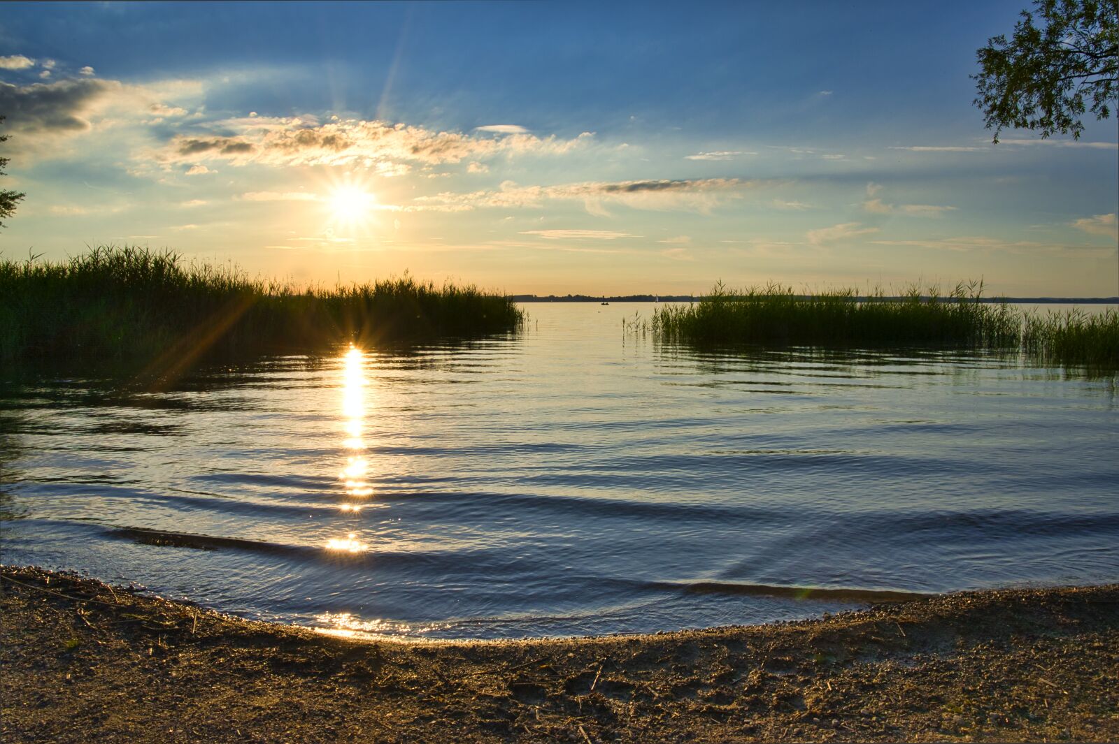Nikon Nikkor Z 24-70mm F4 S sample photo. Lake, sunset, grass photography