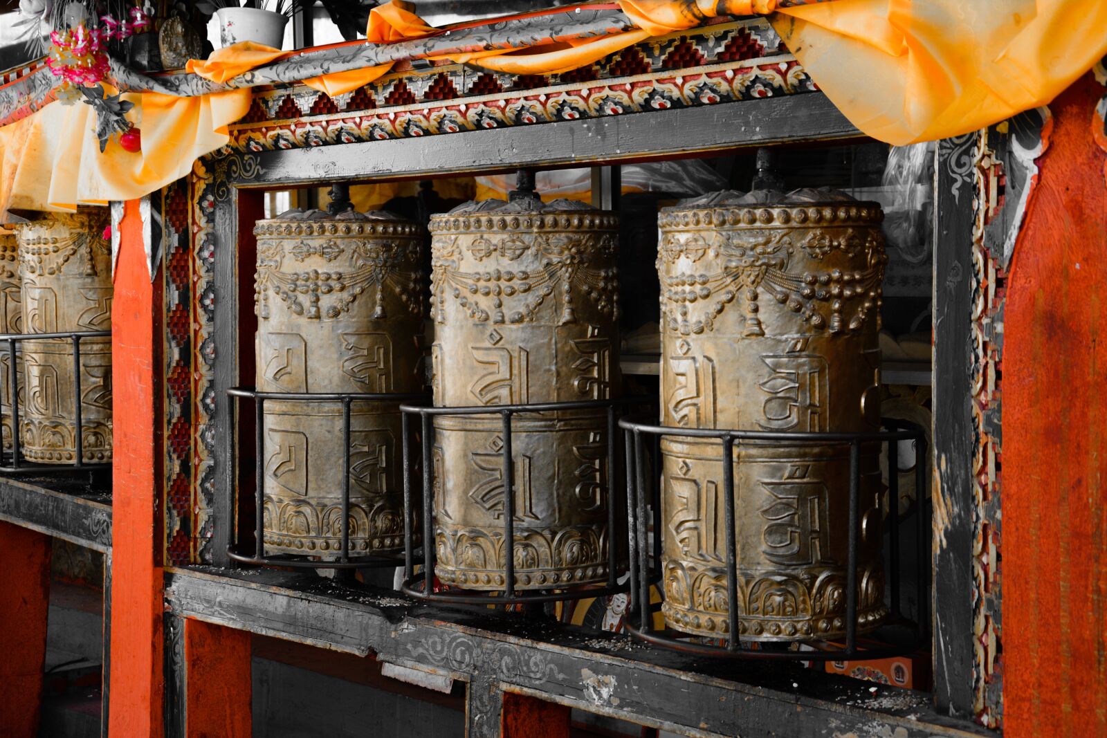 Nikon D5200 sample photo. Tibetan, prayer wheel, prayer photography