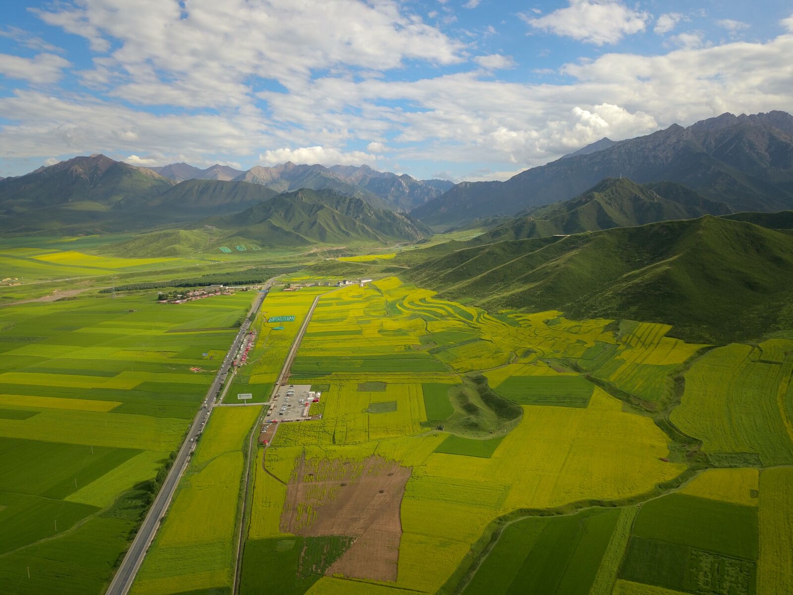 DJI FC220 sample photo. Rape, qinghai, folk music photography
