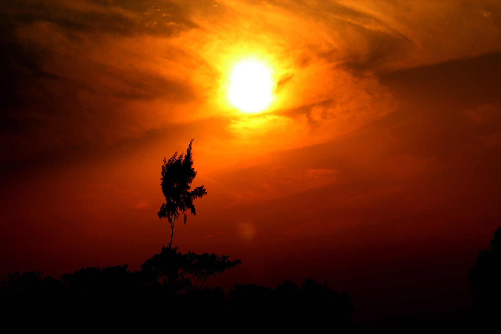 Canon EF75-300mm f/4-5.6 sample photo. Sunset, sun, dusk photography
