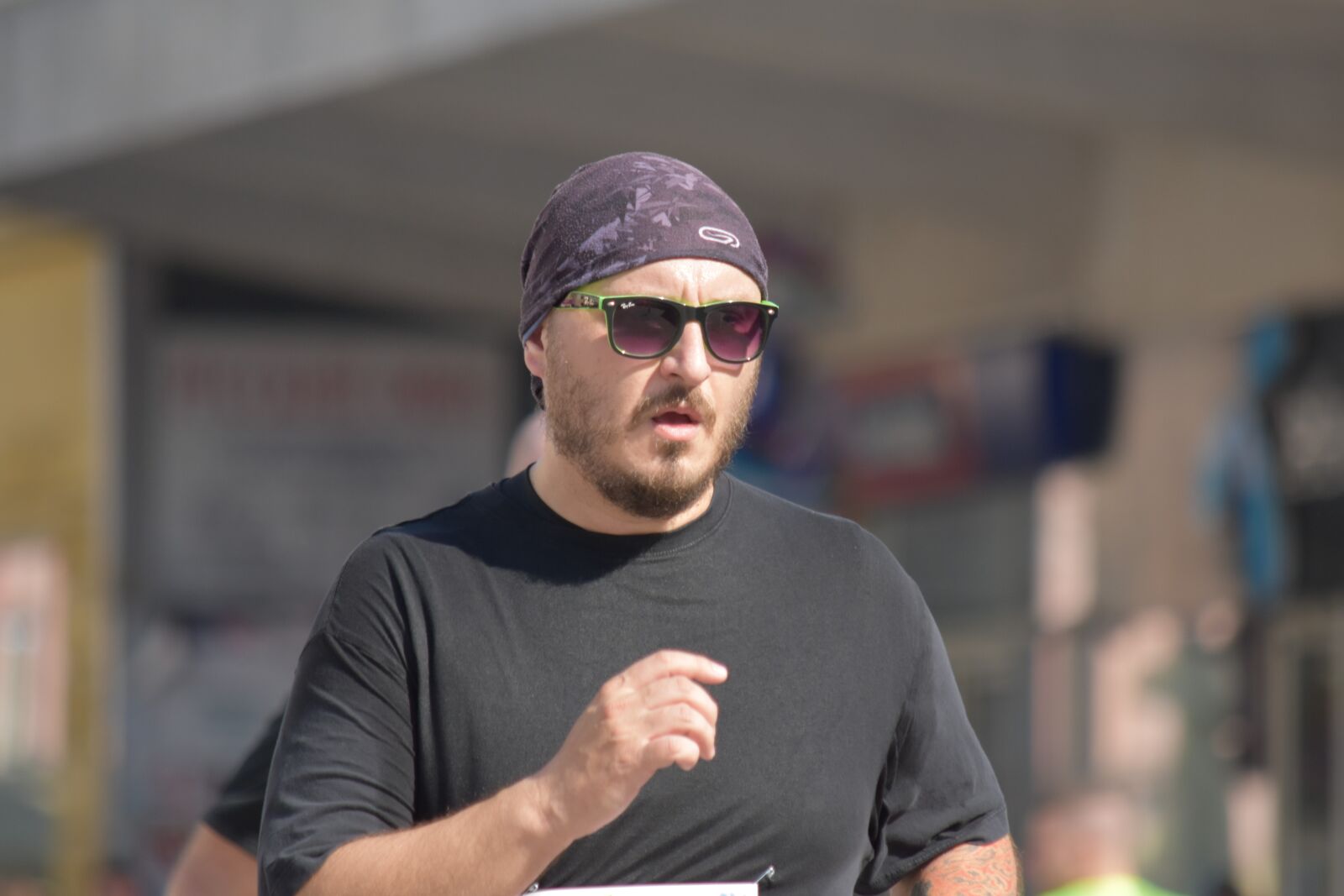 Nikon D5500 sample photo. Beard, effort, face, fitness photography