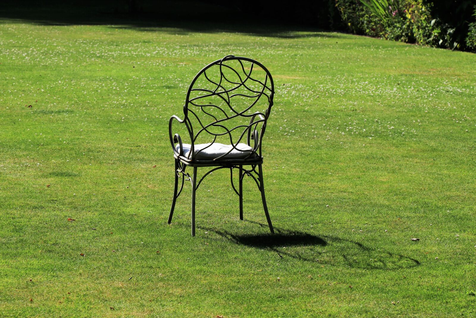 Canon EOS 80D + Canon EF 24-105mm F4L IS USM sample photo. Chair, garden, lawn photography